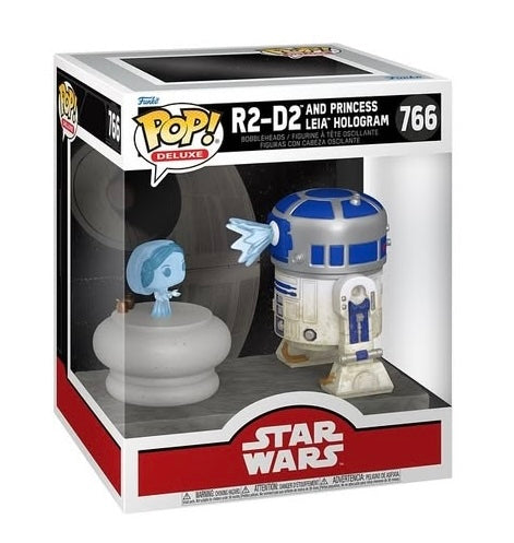 Funko POP! Super Deluxe Movie Moments Star Wars A New Hope 766 R2-D2 with Leia Hologram Message