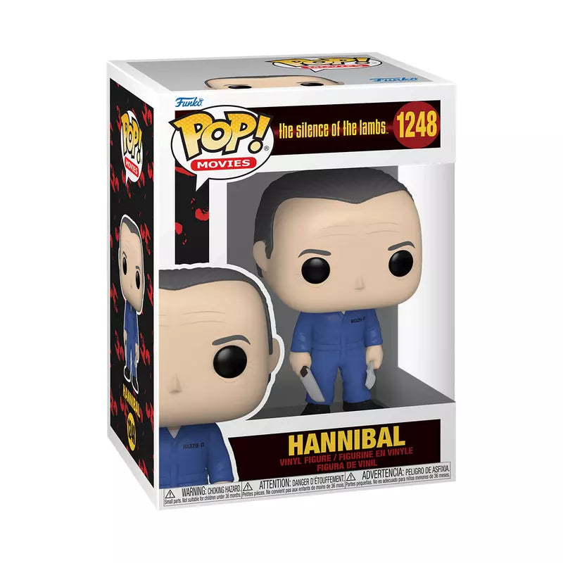 Funko POP! Movies Horror Silence of The Lambs 1248 Hannibal Lecter with Knife and Fork (Blue Jumpsuit)