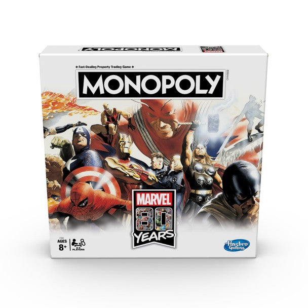 Parker Brothers/Hasbro Monopoly Marvel: 80 Years Board Game with 9 Tokens