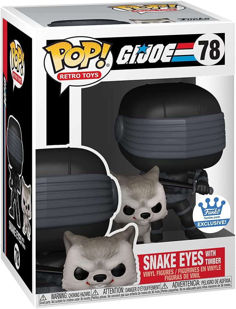Funko POP! Retro Toys G.I. Joe 78 Snake Eyes with Timber Funko Shop Exclusive