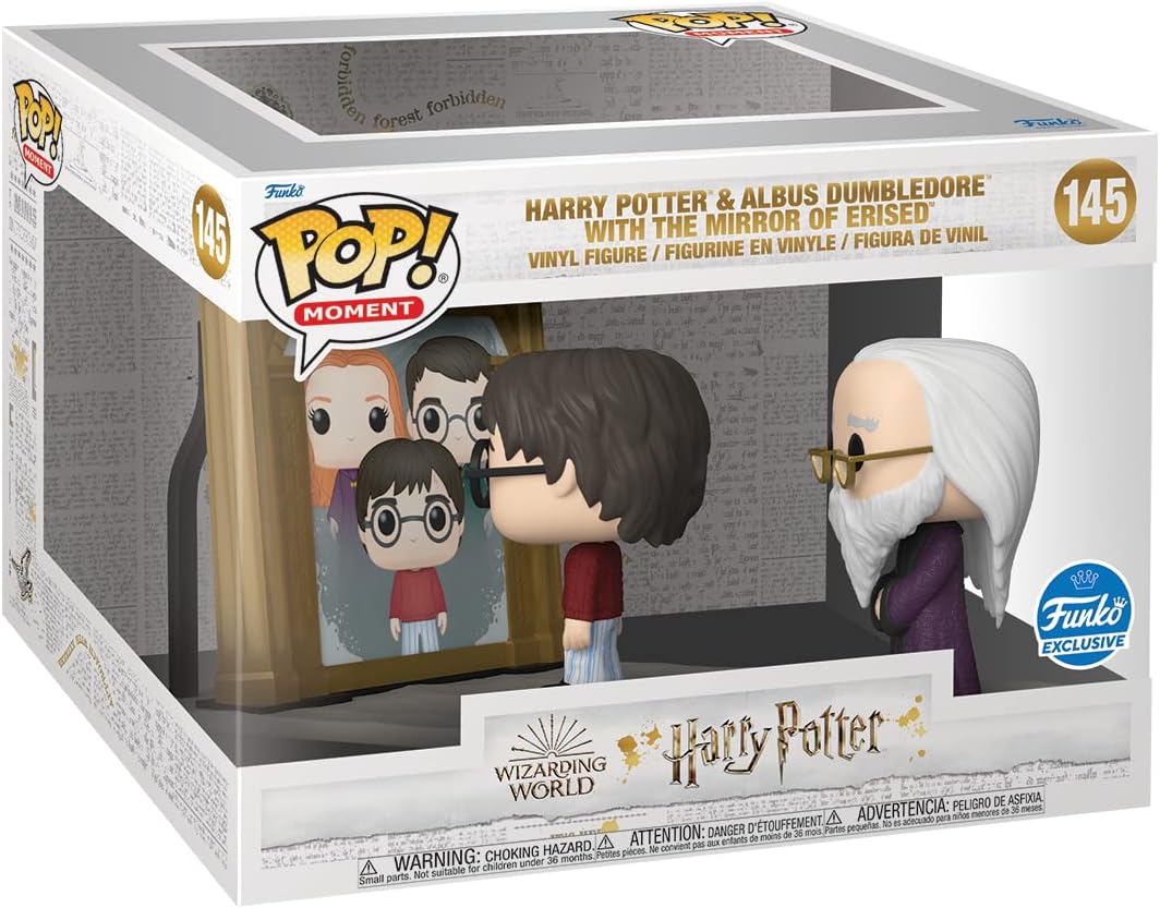Funko POP! 6" Super Deluxe Movie Moments Harry Potter 145 Harry Potter and Albus Dumbledore with The Mirror Erised Funko Shop Exclusive