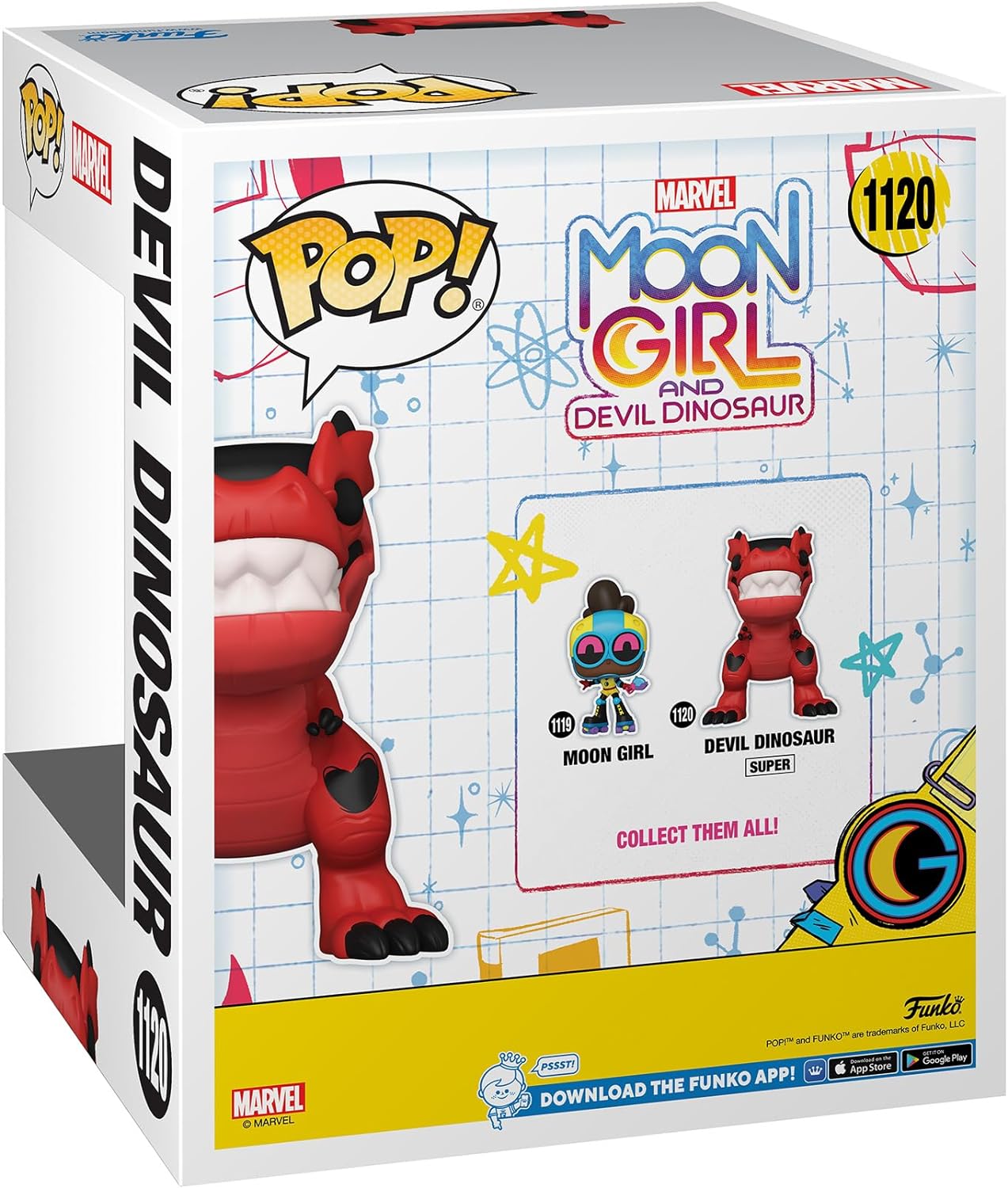 Funko POP! 6" Super Deluxe Marvel's Studios Moon Girl and Devil Dinosaur 1120 Devil Dinosaur
