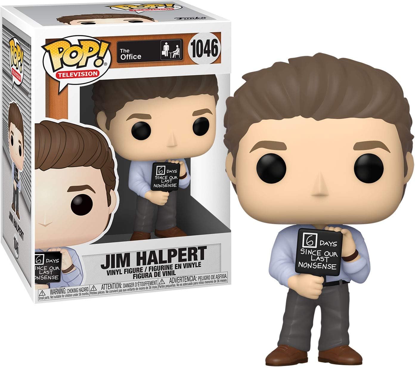 Funko POP! TV The Office 1046 Jim with Nonsense Sign
