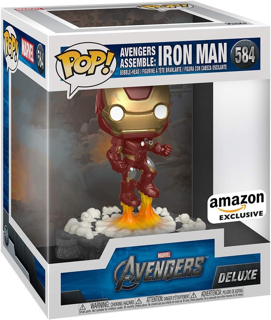 Funko POP! 6" Super Deluxe Marvel Avengers Assemble 584 Iron Man Amazon Exclusive Figure 1 of 6