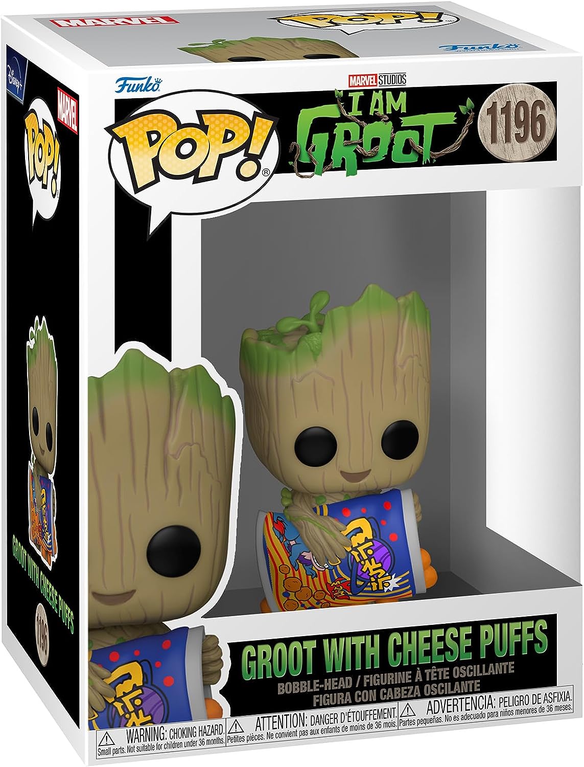 Funko POP! Marvel Studios I Am Groot 1196 Groot with Cheese Puffs