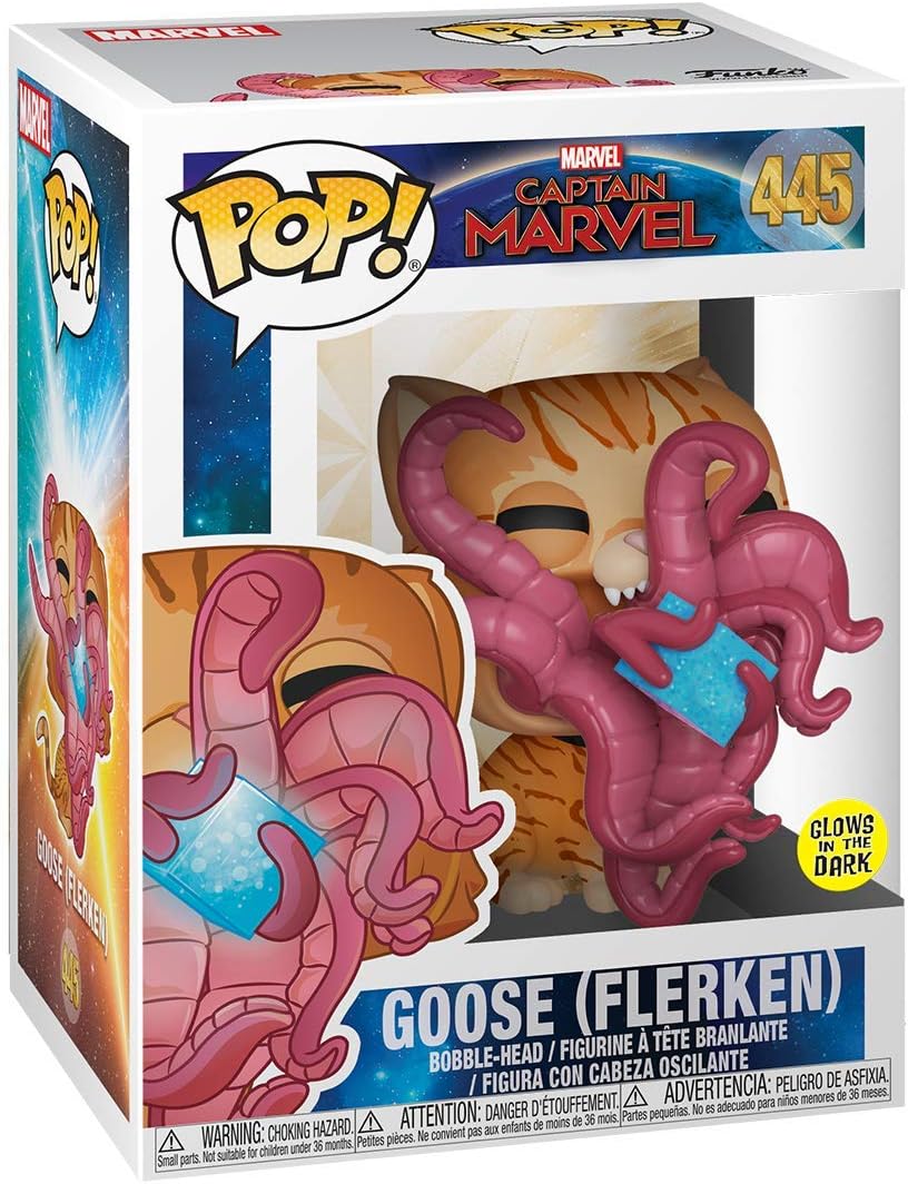 Funko POP! Marvel Movies Captain Marvel 445 Goose (Flerken) Glow-in-the-Dark