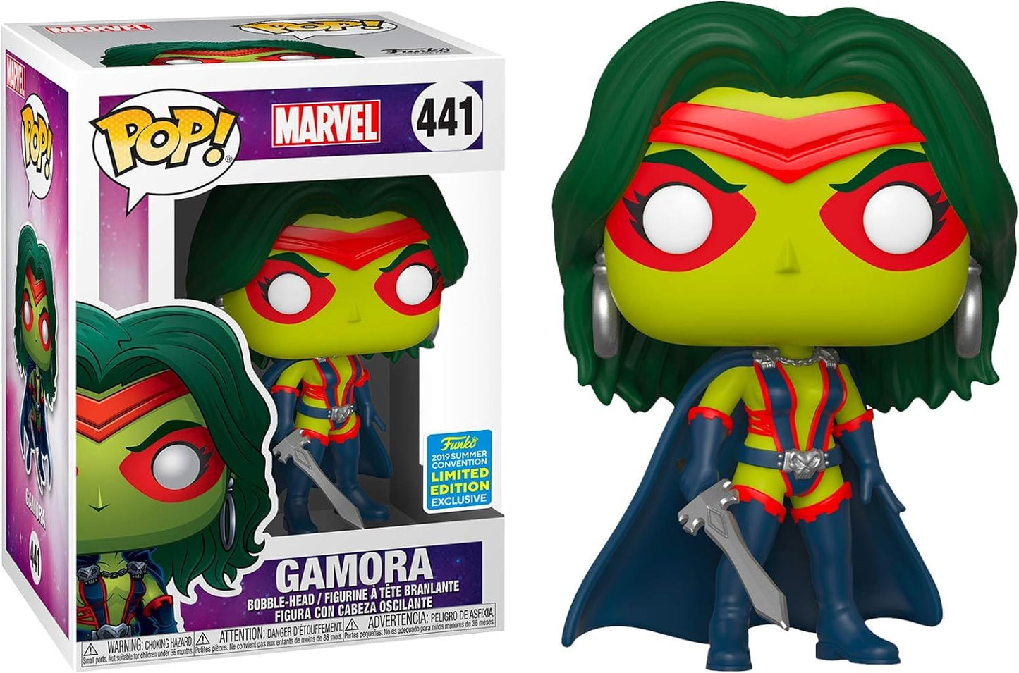 Funko POP! Marvel Movies Guardians of the Galaxy 441 Gamora 2019 SDCC Shared Exclusive