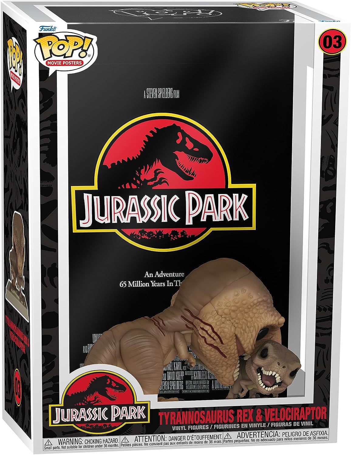 Funko POP! Movie Poster Horror Jurassic Park 03 Tyrannosaurus Rex & Velociraptor