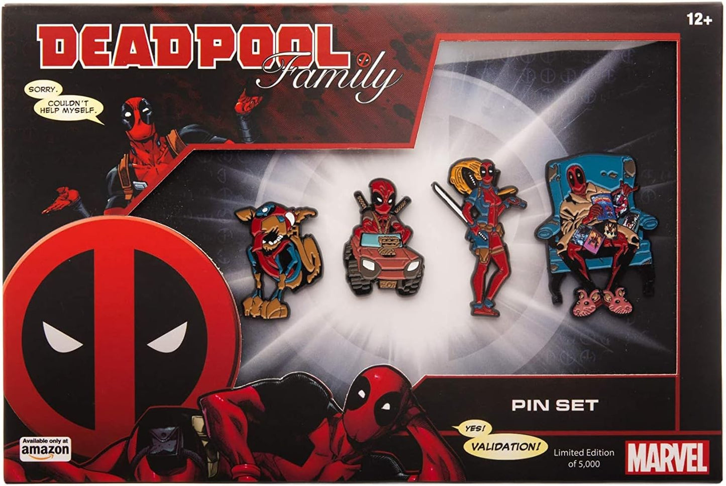 Marvel Studios Deadpool Family Limited Edition Enamel Four Pin Set Amazon Exclusive