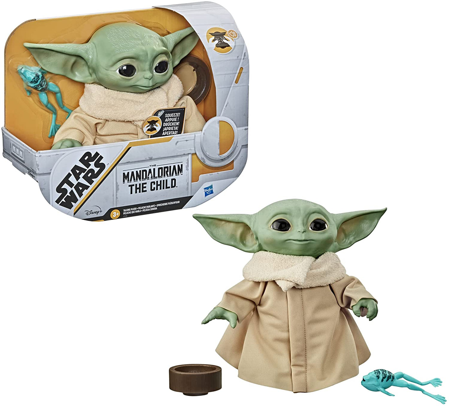 Hasbro Disney Star Wars The Child (Grogu, Baby Yoda) Talking Plush Toy with Sounds and Accessories