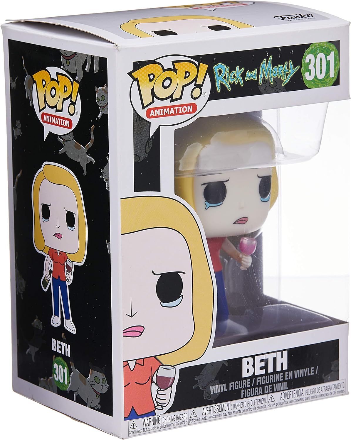 Funko POP! Animation Rick and Morty 301 Beth with Wine Glass