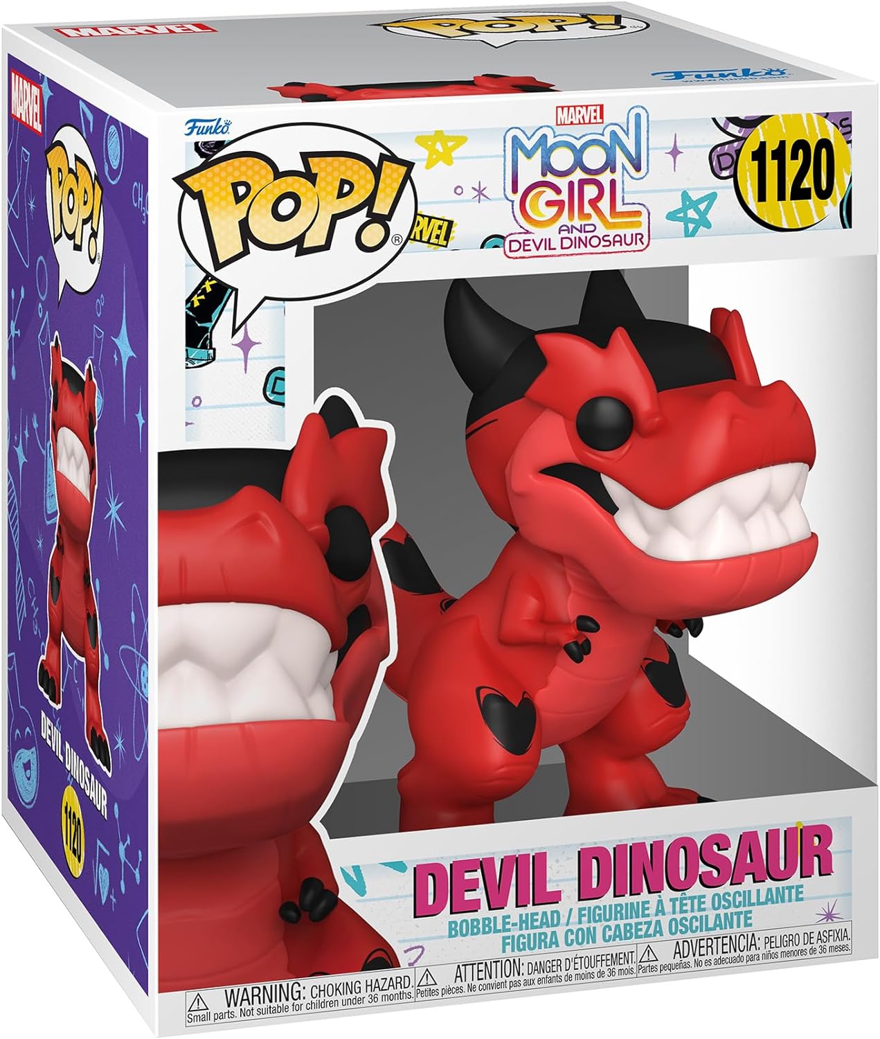 Funko POP! 6" Super Deluxe Marvel's Studios Moon Girl and Devil Dinosaur 1120 Devil Dinosaur