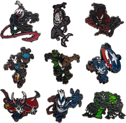 Marvel Studios Venom Limited Edition Enamel Pin Set 9 Different Venomized Characters Amazon Exclusive