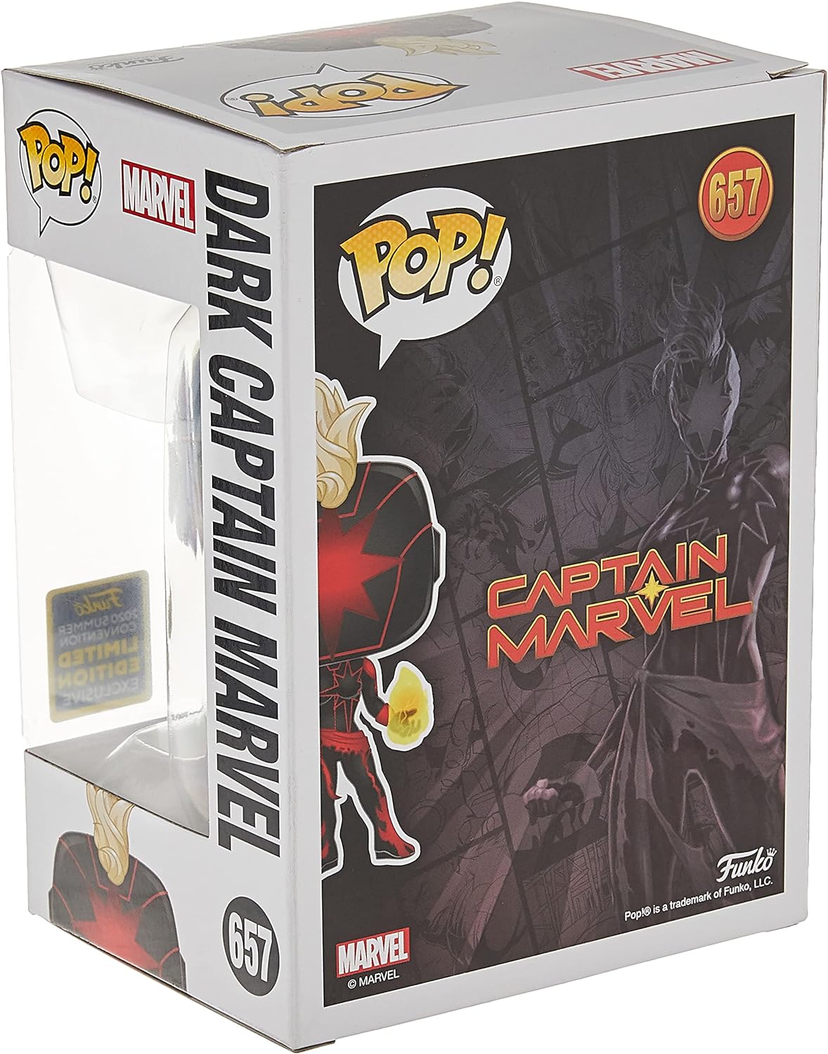 Funko POP! Marvel Comics Captain Marvel 657 Dark Captain Marvel Summer Convention Exclusive