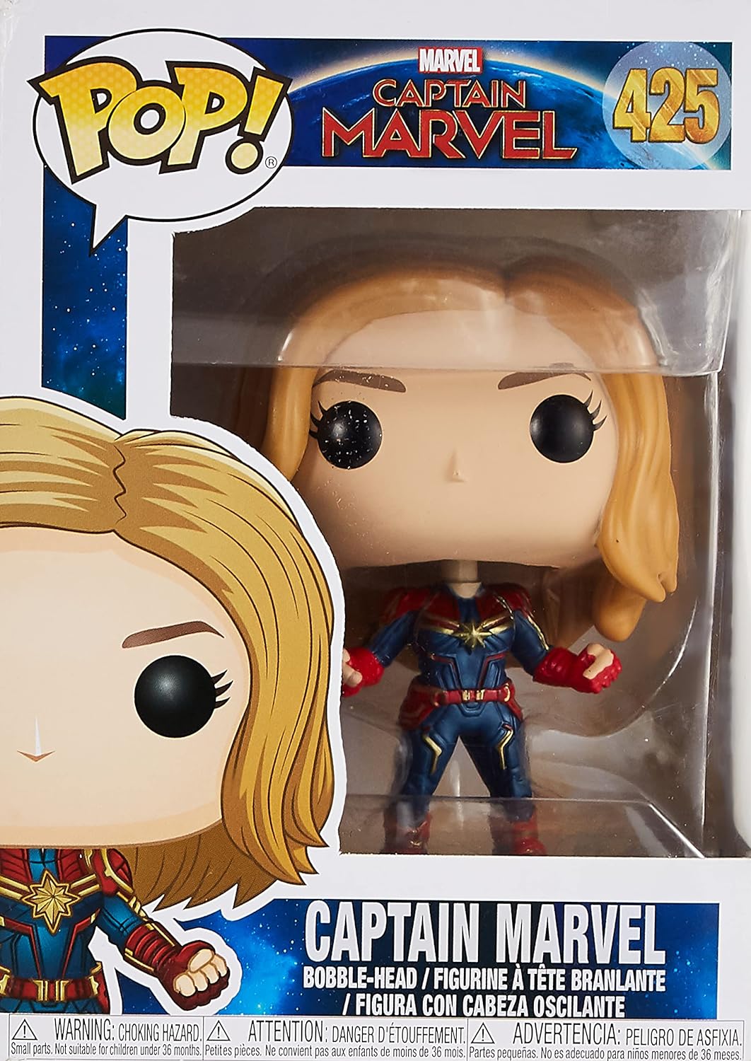 Funko POP! Marvel Movies Captain Marvel 425 Captain Marvel (Unmasked)