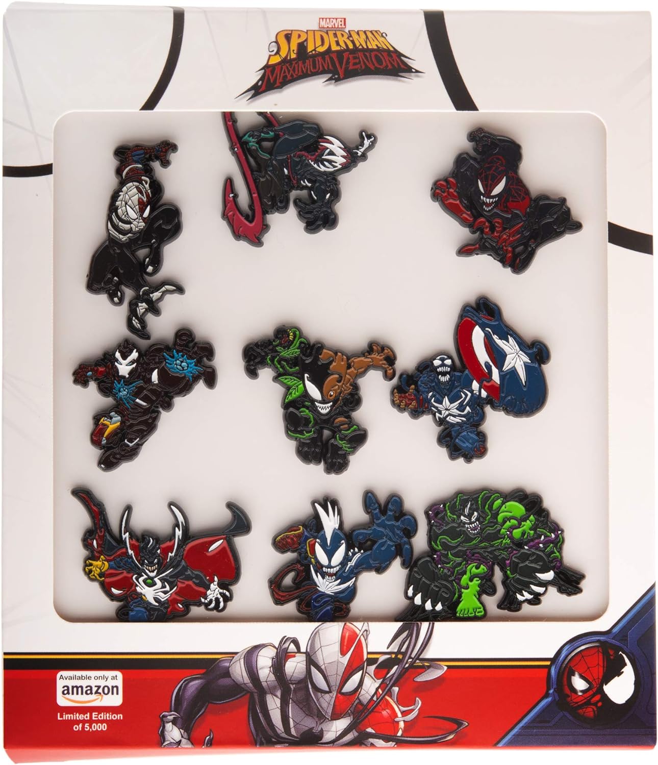 Marvel Studios Venom Limited Edition Enamel Pin Set 9 Different Venomized Characters Amazon Exclusive