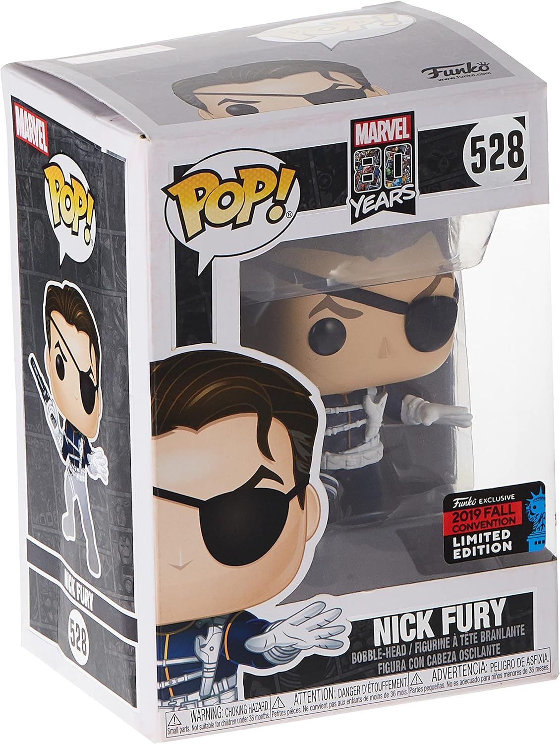 Funko POP! Marvel Comics 80 Years 523 Classic Nick Fury (First Appearance) NYCC Shared Sticker Exclusive