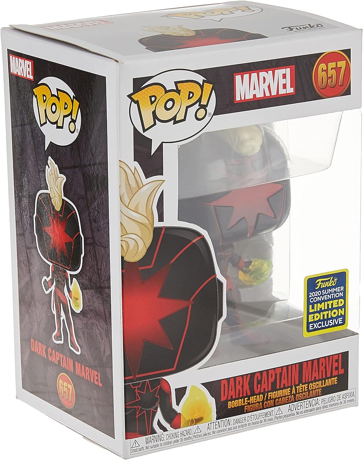 Funko POP! Marvel Comics Captain Marvel 657 Dark Captain Marvel Summer Convention Exclusive