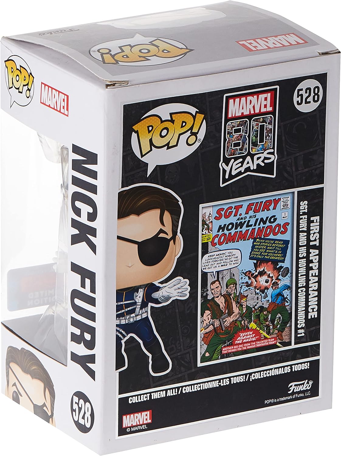 Funko POP! Marvel Comics 80 Years 523 Classic Nick Fury (First Appearance) NYCC Shared Sticker Exclusive