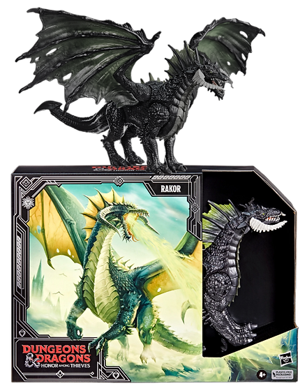 Hasbro Dungeons & Dragons Honor Among Thieves Black Dragon Rakor 11" Action Figure