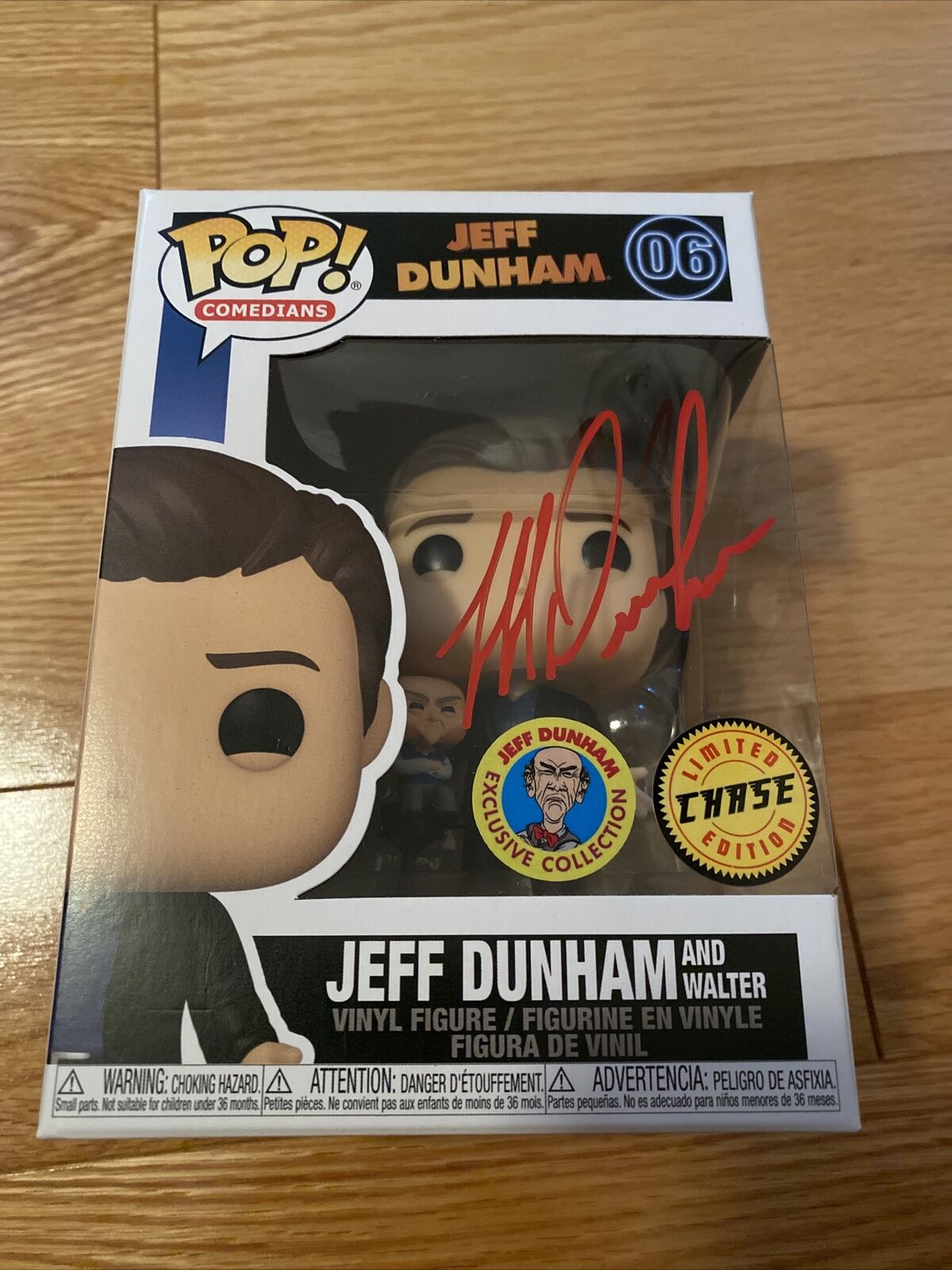 Funko POP! Comedians 06 Jeff Dunham and Walter Autographed Chase Jeff Dunham Exclusive