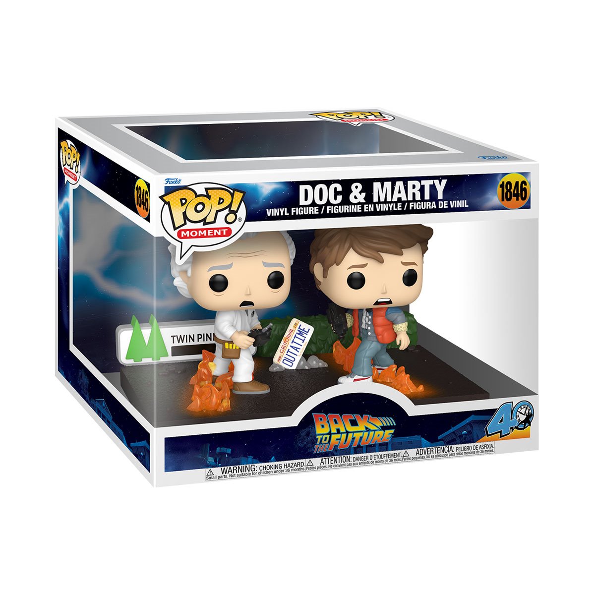 Funko POP! Super Deluxe Movie Moments Back to the Future 1846 Doc and Marty Outatime