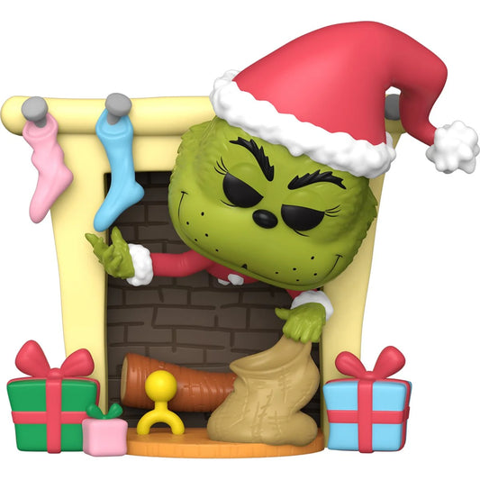 Funko POP! 6" Super Deluxe Books Dr. Suess How the Grinch Stole Christmas 35 Grinch with Bag in Chimney