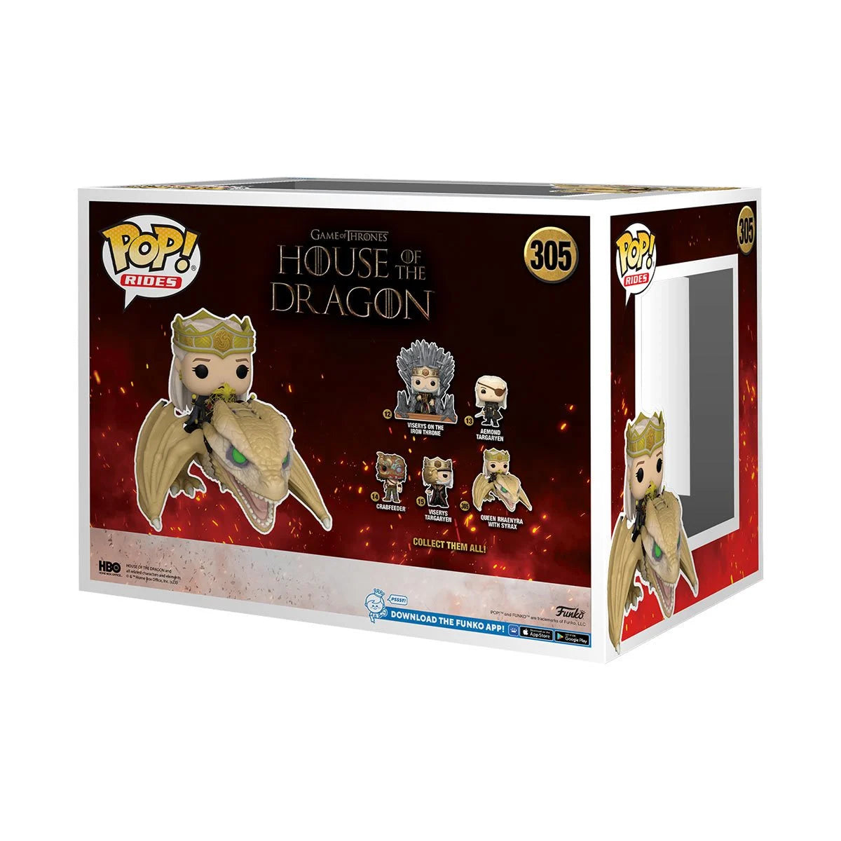 Funko POP! Rides TV Game of Thrones: House of The Dragon 305 Queen Rhaenyra with Syrax