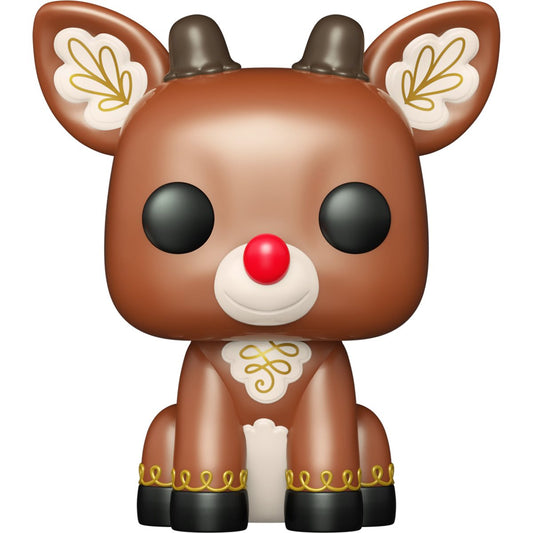 Funko POP! Movies Rudolph The Red-Nosed Reindeer 1858 Holiday Rudolph Sitting (Blown Ornament Style)