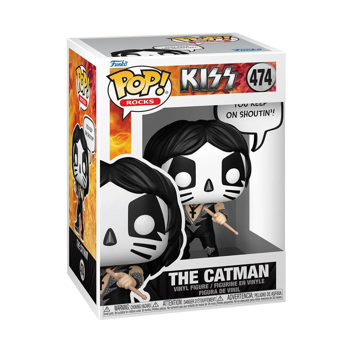 Funko POP! Rocks Icons Kiss 474 The Catman "Rock and Roll All Nite" POP! Sayings