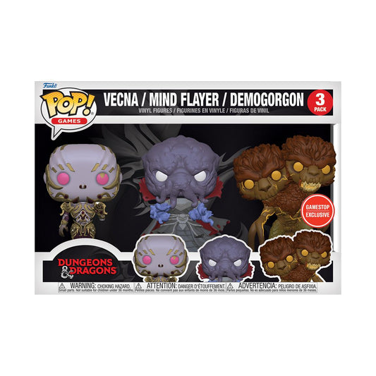 Funko POP! Games Dungeons & Dragons 3-Pack Vecna / Mind Flayer / Demogorgon GameStop Exclusive