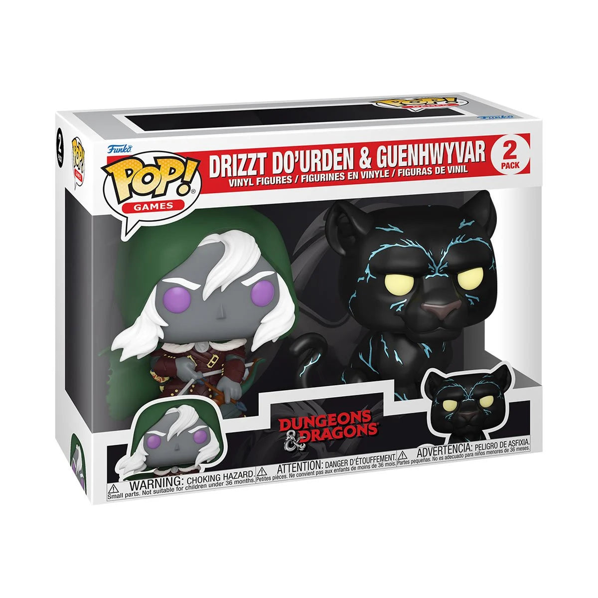 Funko POP! Games Dungeons & Dragons 2-Pack Drizzt Do'urden & Guenhwyvar