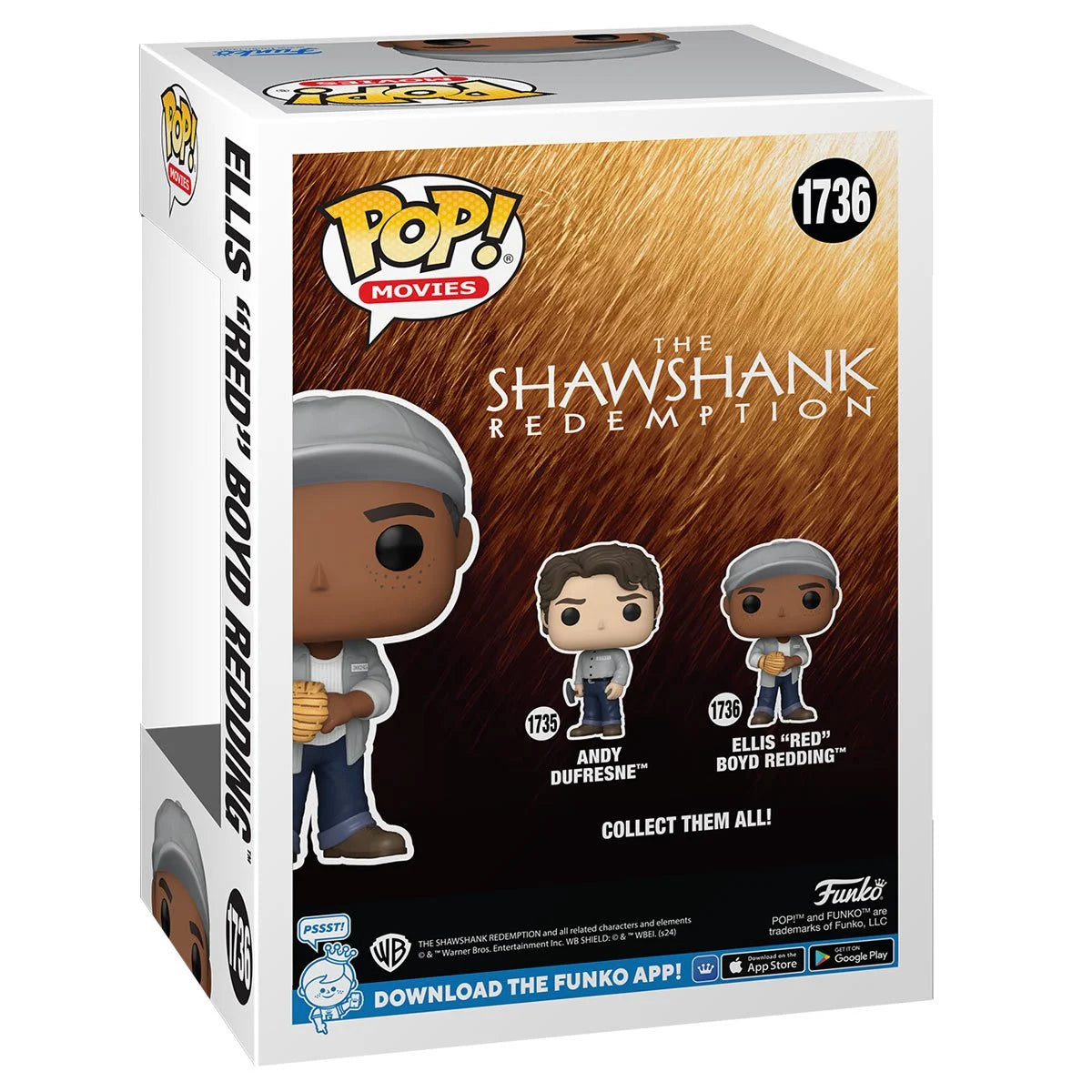 Funko POP! Movies The Shawshank Redemption 1736 Ellis 'Red' Boyd Redding with Baseball and Glove