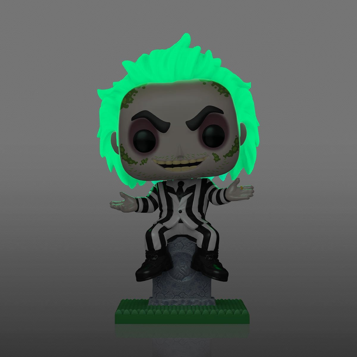 Funko POP! Movies Beetlejuice 1757 Beetlejuice on Tombstone Glow-in-the-Dark Entertainment Earth Exclusive