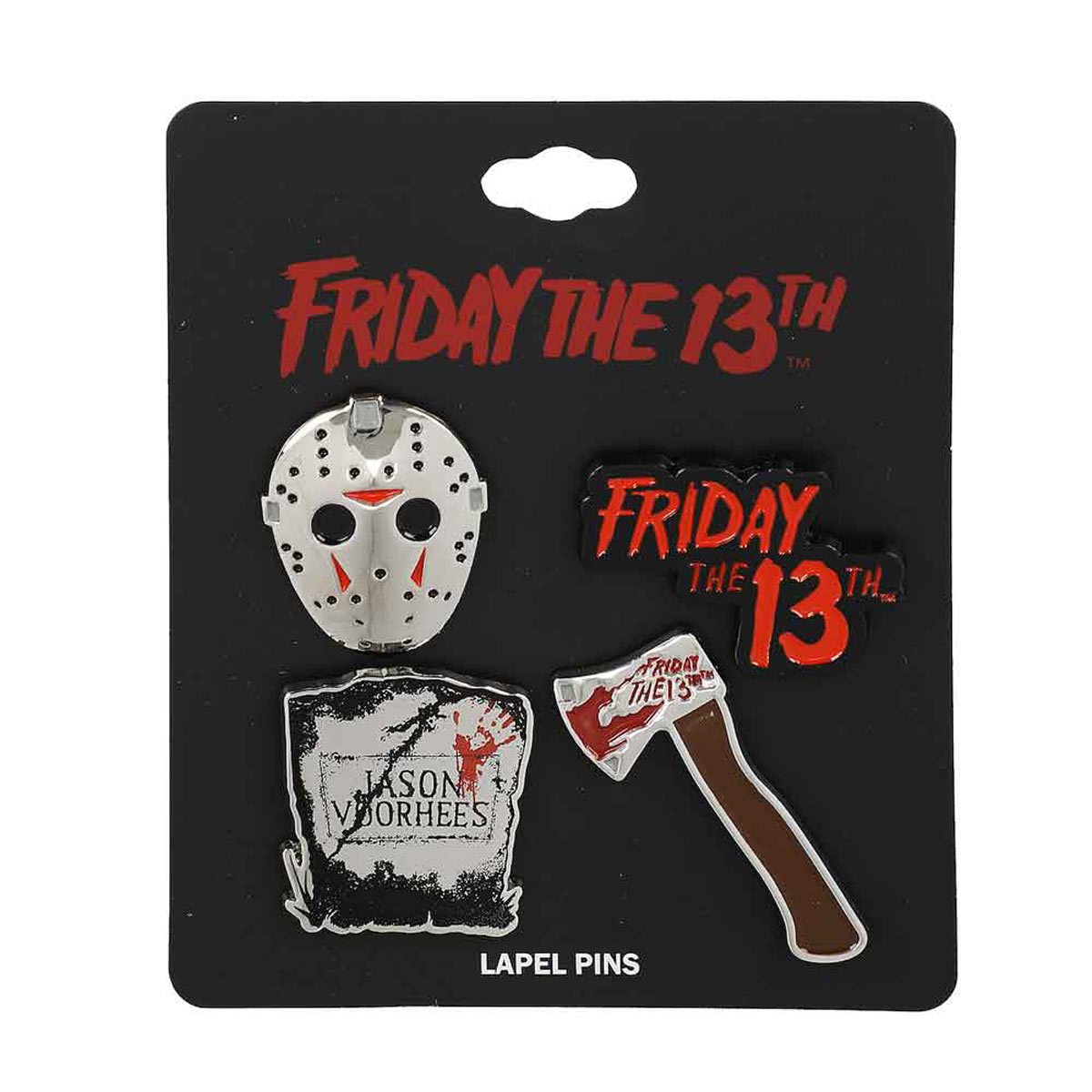 Bioworld Friday The 13th Jason Vorhees Lapel Pin Set of 4