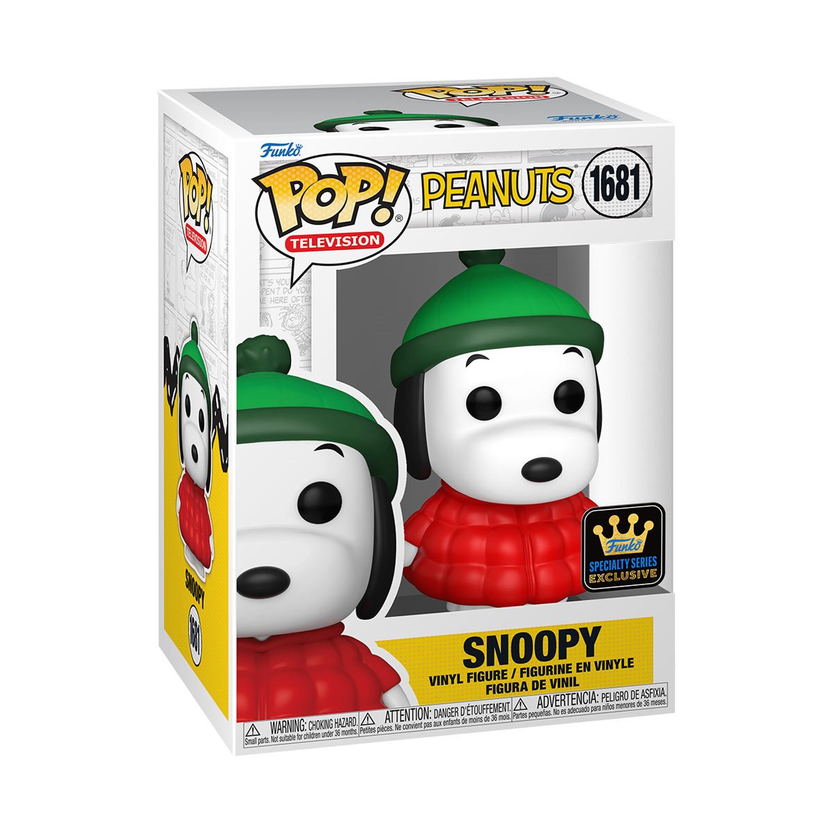 Funko POP! Animation Peanuts 1681 Snoopy in Puffy Coat Specialty Series Exclusive with Chance of CHASE