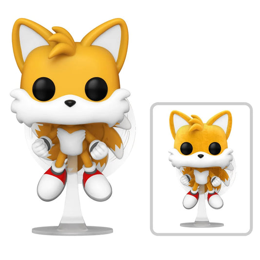 Funko POP! Games Sonic the Hedgehog 978 Tails Flying Flocked Specialty Series with Chance of CHASE