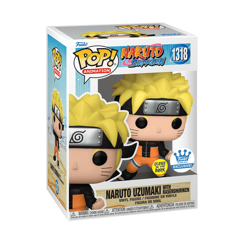 Funko POP! Animation Naruto Shippuden 1318 Naruto Uzumaki with Rasengan Glow-in-the-Dark Funko Shop Exclusive