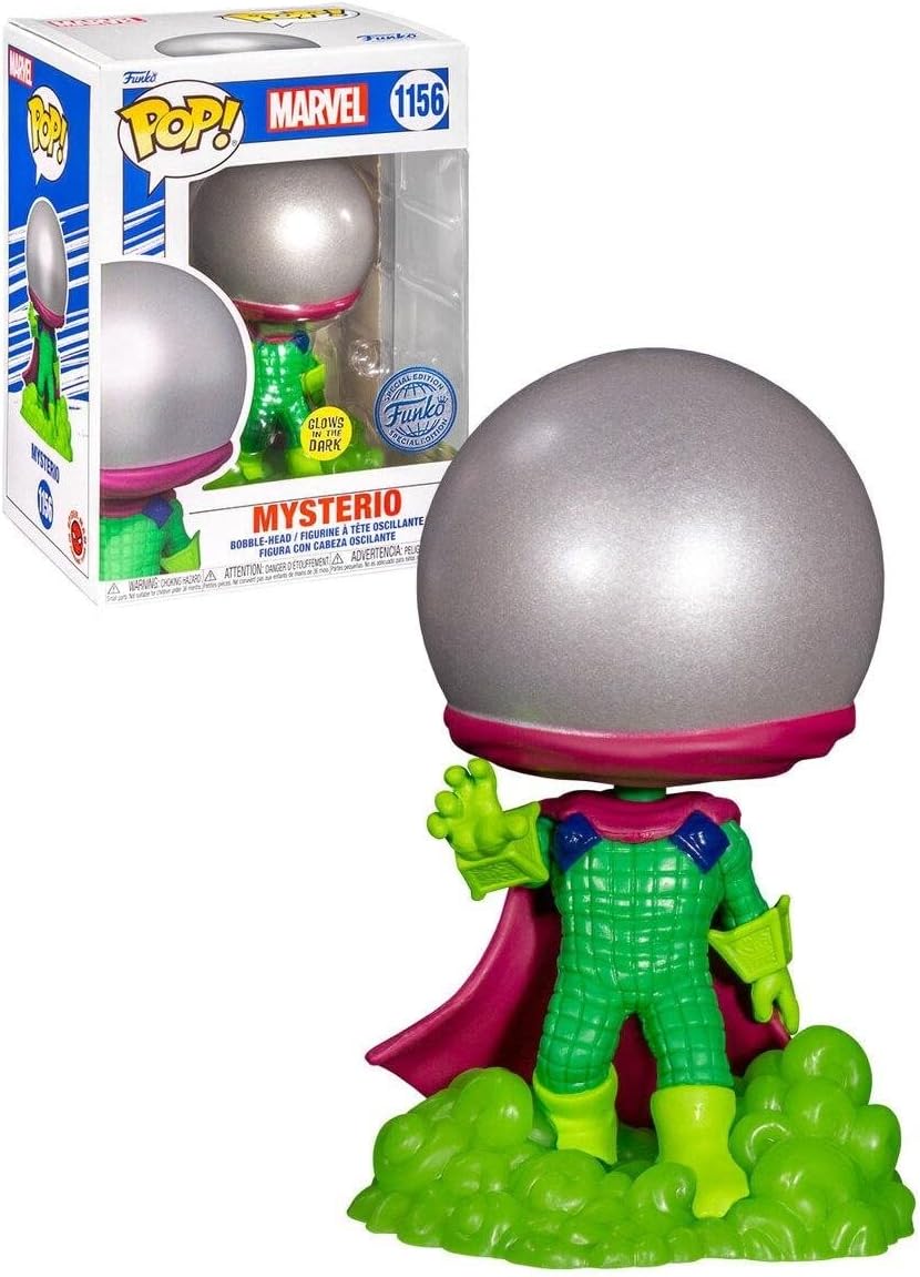 Funko POP! Marvel Comics Spider-Man 1156 Mysterio 616 Metallic & Glow-in-the-Dark Entertainment Earth Exclusive