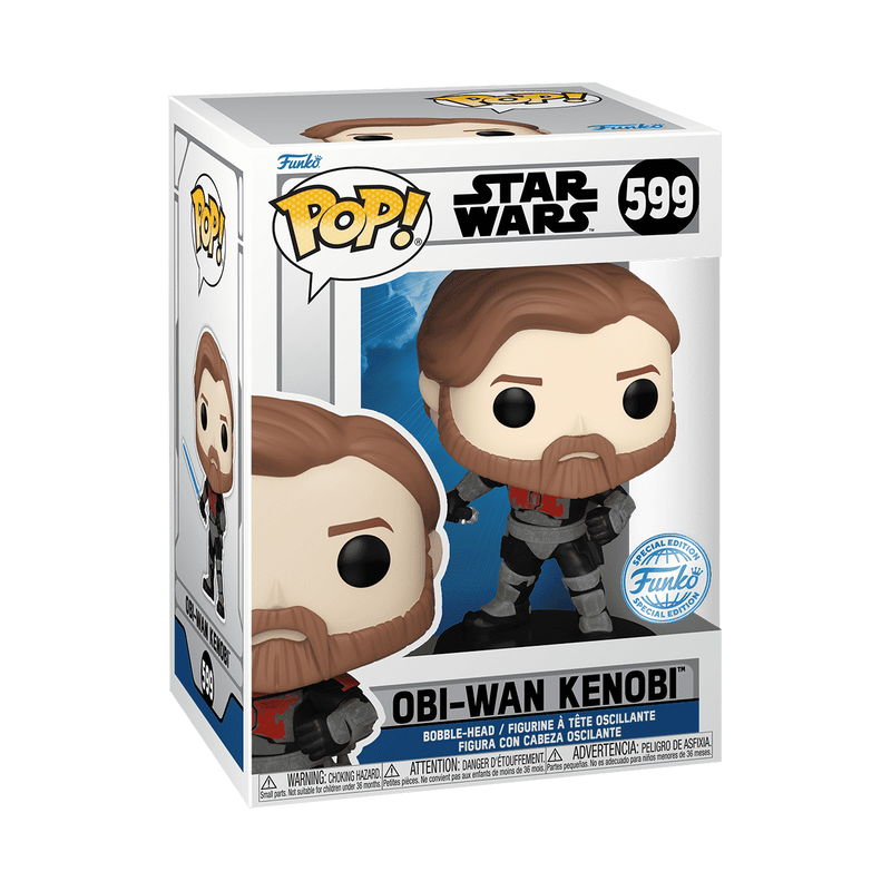 Funko POP! Star Wars Animated Clone Wars 599 Obi-Wan Kenobi (Mandalorian Armor) Entertainment Earth Exclusive