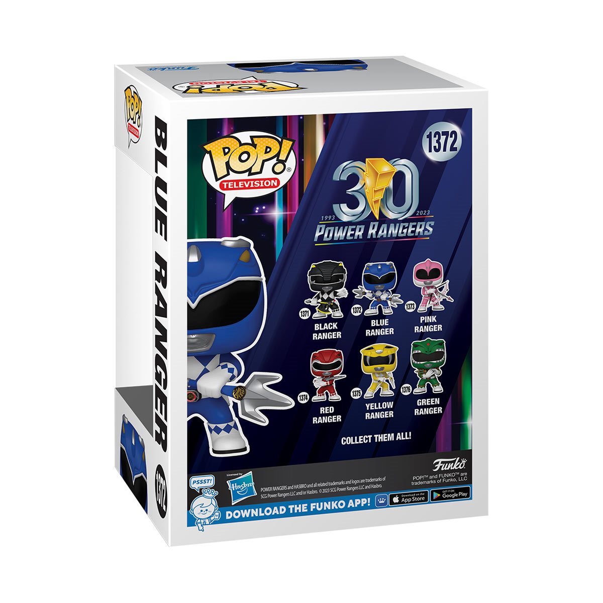 Funko POP! TV Mighty Morphin Power Rangers 1372 Blue Ranger 30th Anniversary