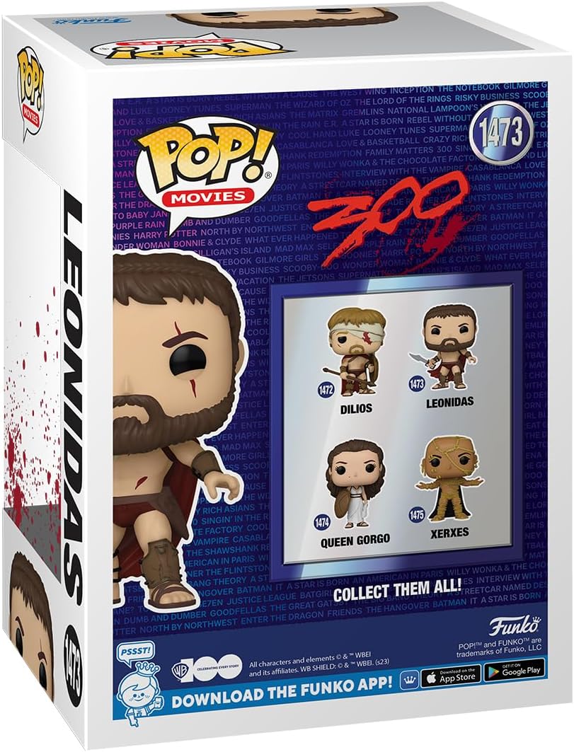 Funko POP! Movies WB100 300 1473 Leonidas (Bloody) Amazon Exclusive