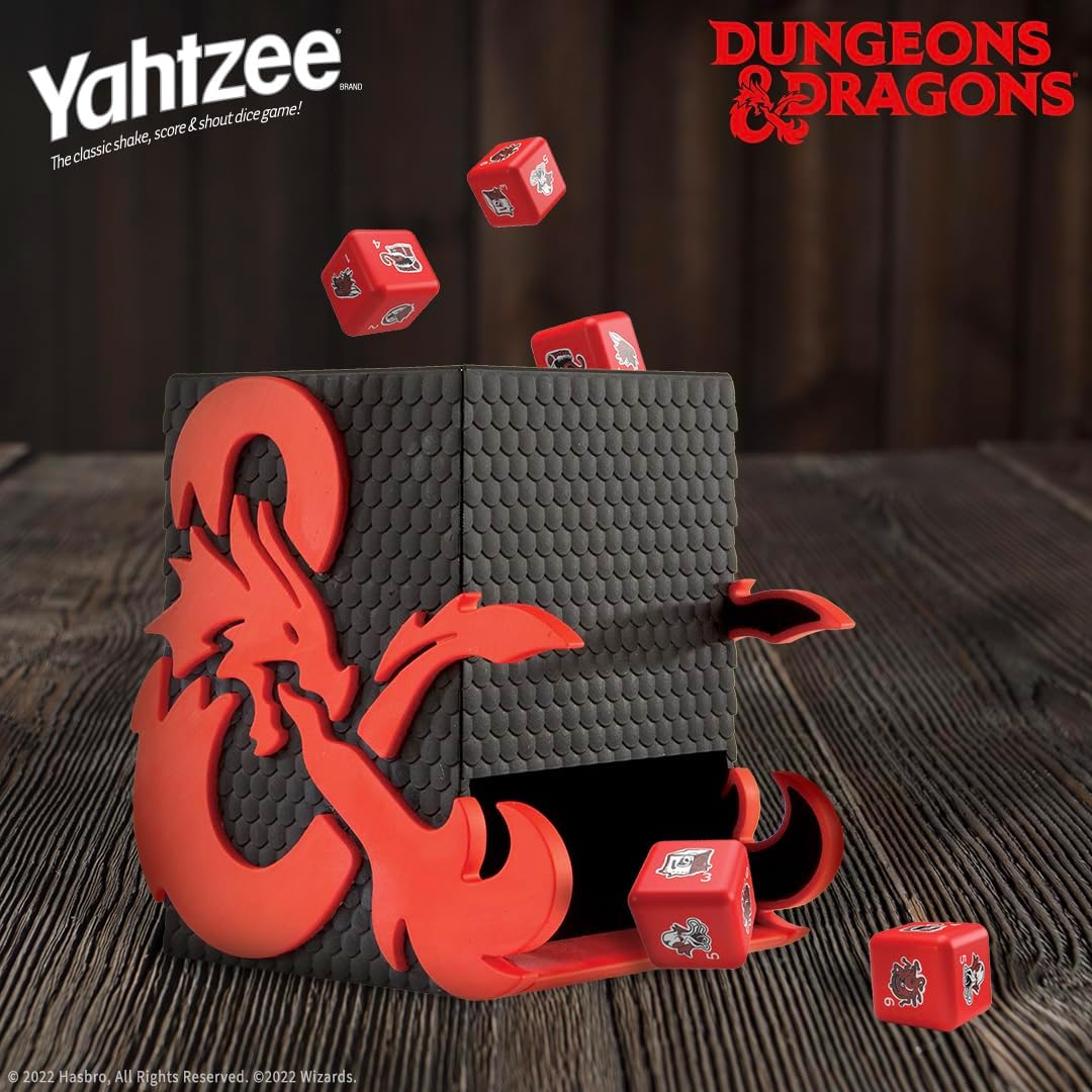 USAopoly Dungeons & Dragons YAHTZEE! with Custom Dice and Dice Tower