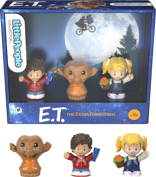 Fisher Price Little People Collector E.T. The Extra-Terrestrial Special Edition Figure Set in Display Gift Package for Adults & Fans, 3 Figurines