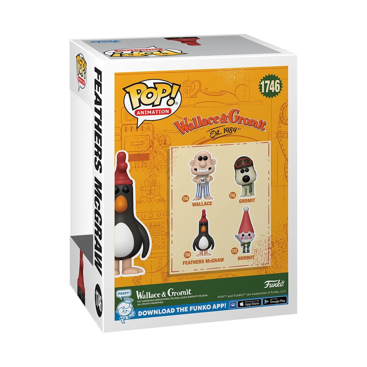 [Pre-Order] Funko POP! Animation Wallace and Gromit 1746 Feathers McGraw