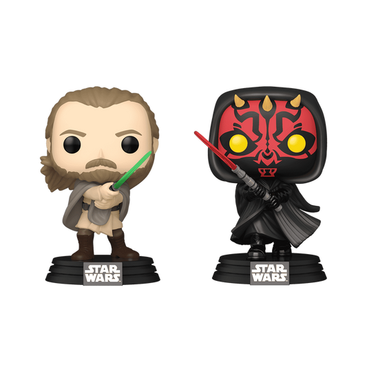 Funko POP! Star Wars Phantom Menace 2 Pack Darth Maul vs. Qui-Gon Jinn Funko Shop Exclusive