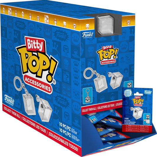 Funko POP! Accessories Bitty POP! Crystal Clear HARD Display Case Keychain or Magnet Pin