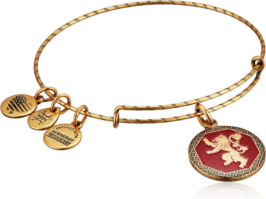 Alex and Ani Women's Rafaelian Gold Game of Thrones House Lannister "Hear Me Roar" Charm Bangle, Expandable