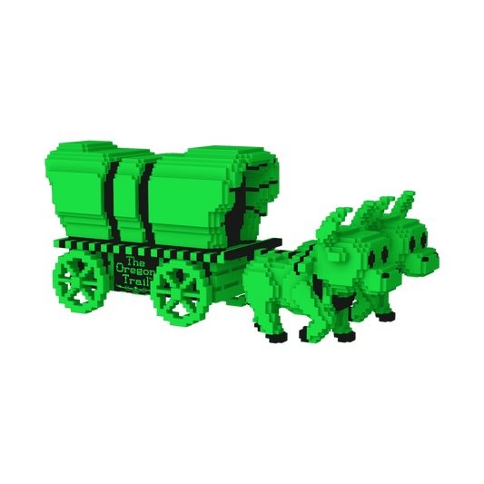 Funko POP! Rides Super Deluxe Games The Oregon Trail 982 Oxen and Wagon (Green and Black) Funko Shop Exclusive