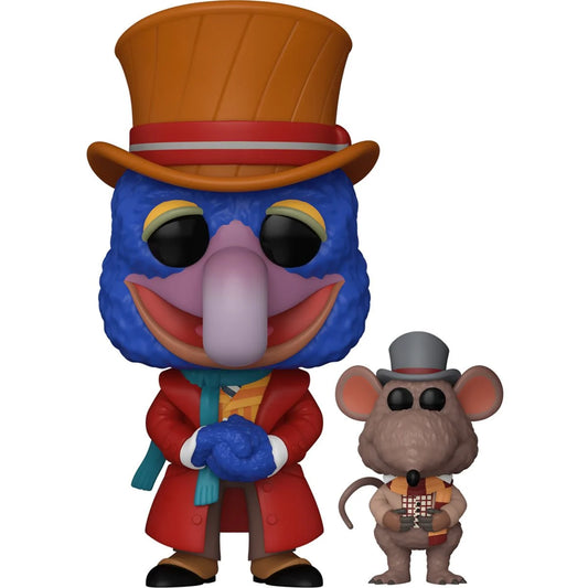 Funko POP! Disney Holiday The Muppet Christmas Carol 1456 Gonzo as Charles Dickens with Rizzo the Rat